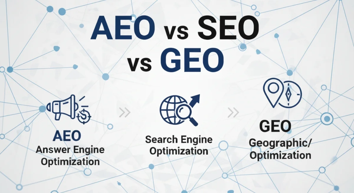AEO vs SEO vs GEO: Why Marketers Need All Three to Win in 2026