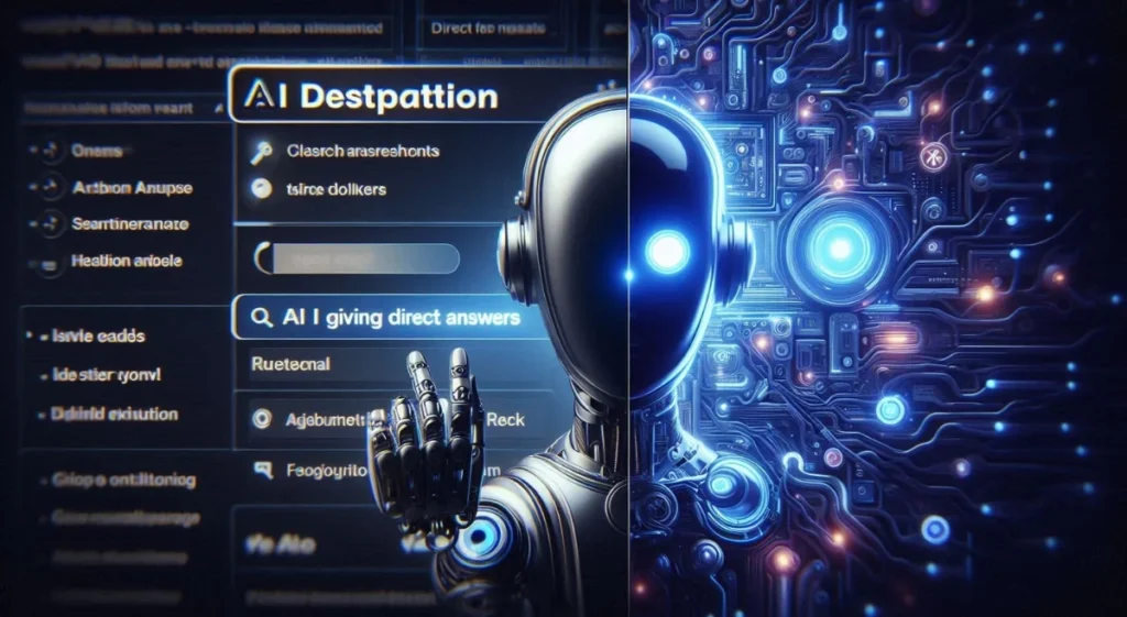 SEO vs AEO comparison with search results and AI answers